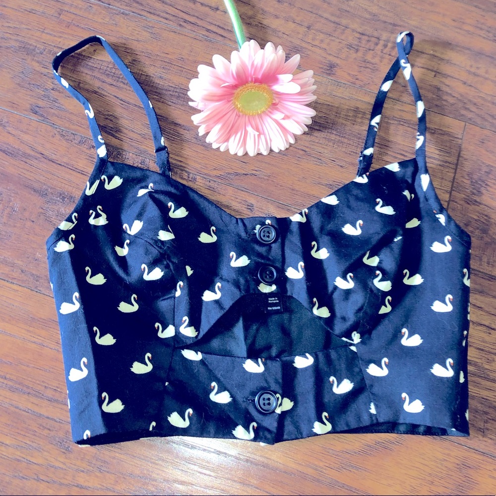 TopShop 🌸blue crop top size S.